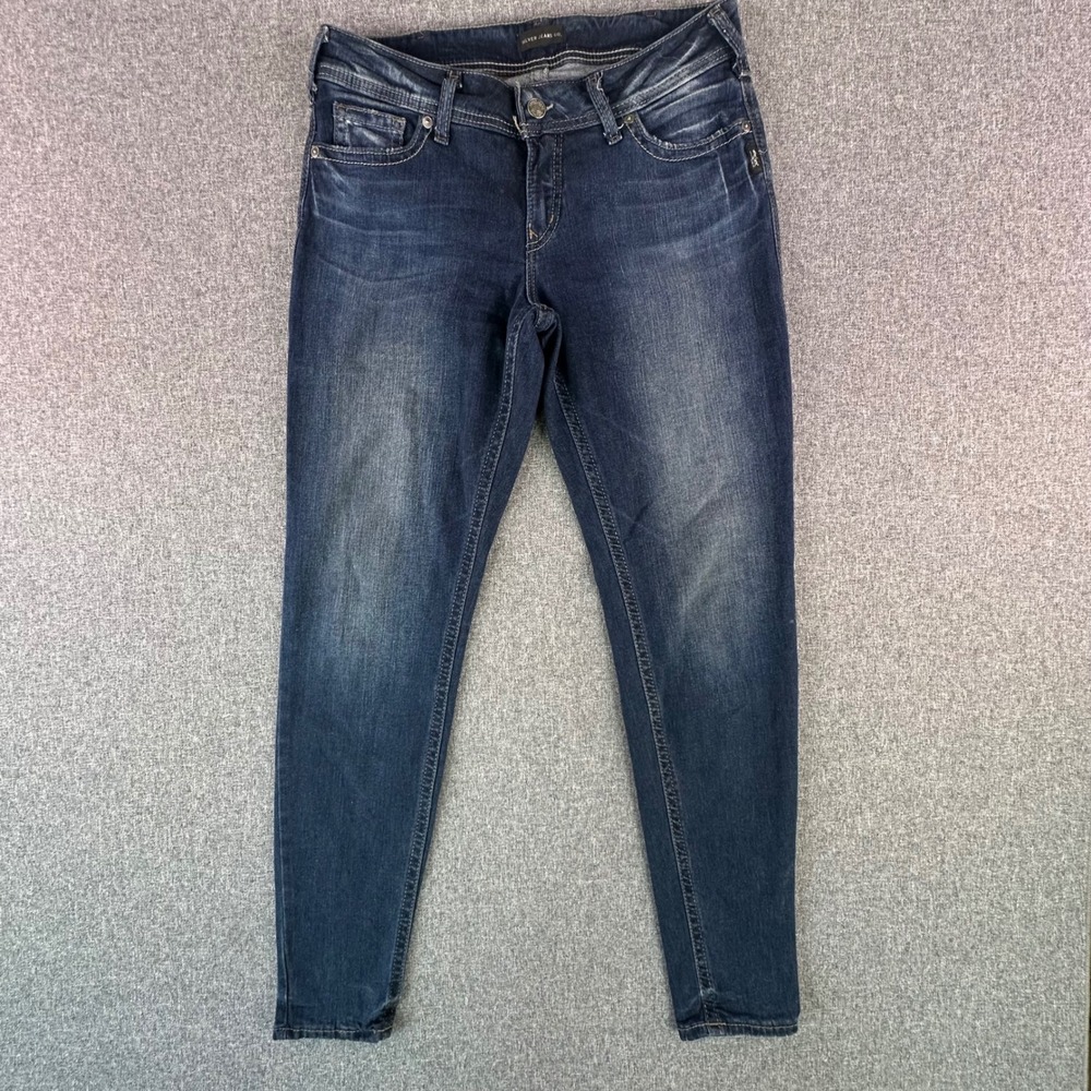 Silver Jeans Co. Jeans Womens 33 Suki Skinny Dark Wash Stretch Denim Excellent